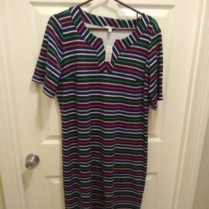 Talbots striped dress 1X NWOT